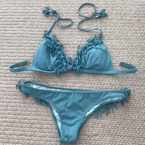 Victoria’s Secret Green Fringe Bikini